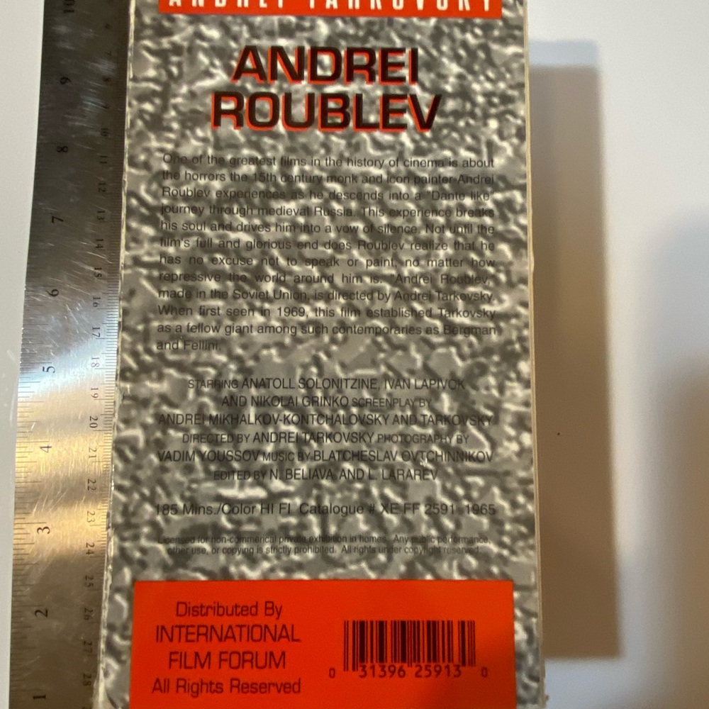 VHS “Andre Roublev” Rare - Picture 3 of 5
